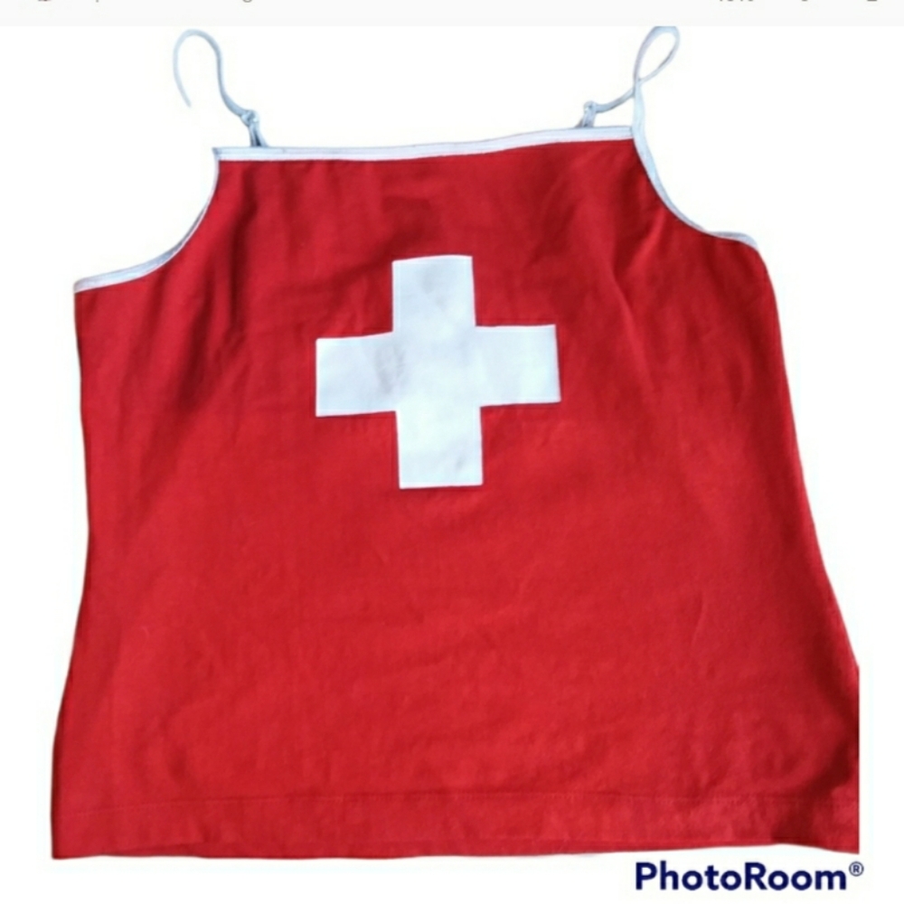 VTG Y2K 🇨🇭SWISS MADE🇨🇭 Ladies Swiss Emblem Tank - EUC